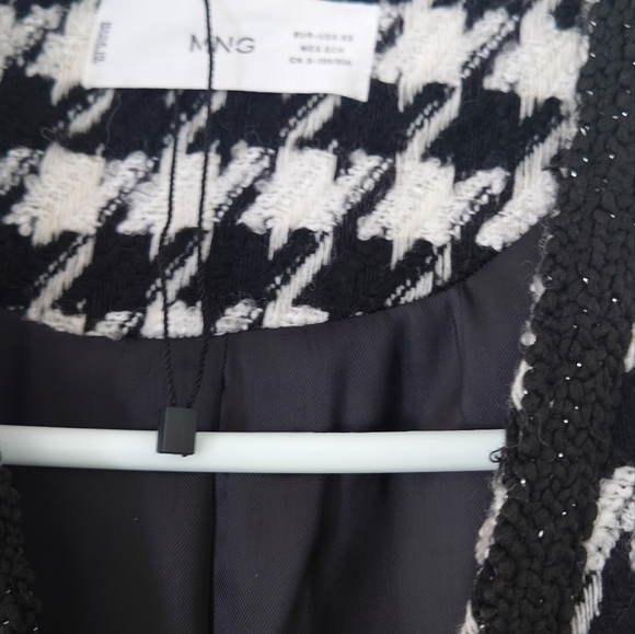 Mango houndstooth jacket in ecru - Picture 3 of 5